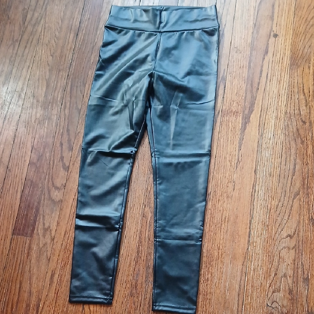 Leggings...women faux Leather Leggings - Black
